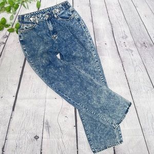 SHEIN Women's High Waist Wide Leg Jeans Acid Wash Size Small